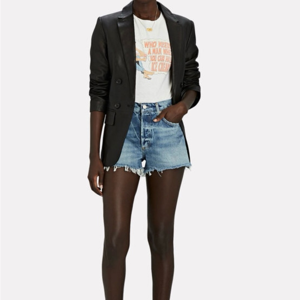 Agolde Parker Cut-Off Denim Shorts